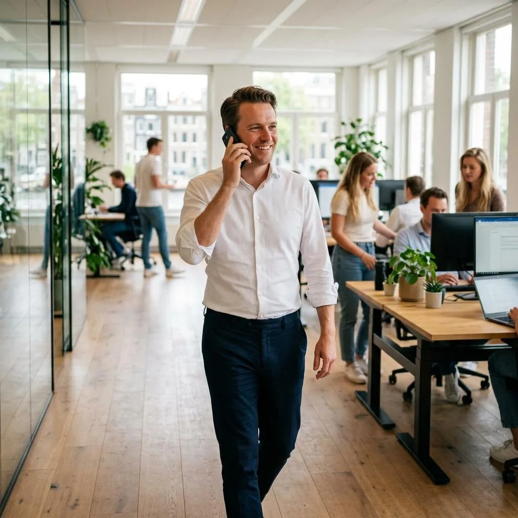 ASTIA-medewerker blijft onderweg bereikbaar via mobiele zakelijke telefonie